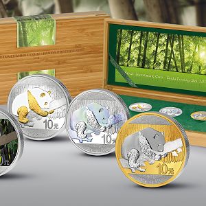 2016 30 Gram Silver Investment Prestige Panda Silver Coin Set