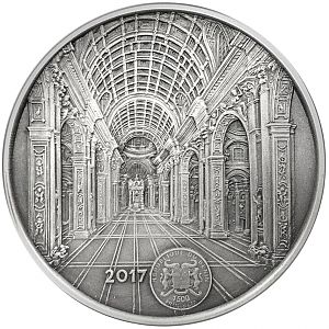 2017 Benin 100 Gram St. Peters Basilica Silver Coin