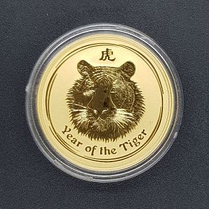 Auction 93 - Perth Mint 2010 Year Of The Tiger Gold Coin - 0.5oz (Series 2)