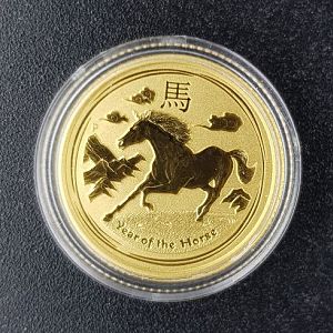 Auction 102 - Perth Mint 2014 Year Of The Horse Gold Coin - 0.1oz (Series 2)
