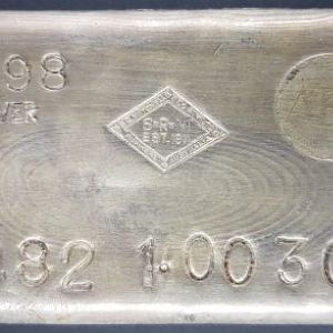 Auction 100 - Vintage ABC Silver Cast Bar 1kg