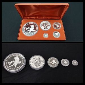 Auction 109 - The Australian Kookaburra 2003 Silver Proof Coin Issue Five-Coin Set 1 Of 2