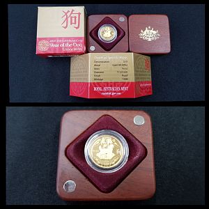 Auction #114 -  RAM 2018 $10 Gold Proof Coin Year Of The Dog Lunar Series - 1.10oz