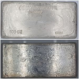 Auction #117 - Deak International 100oz Silver Cast Bar