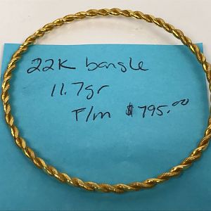 Gold Bangle Sample