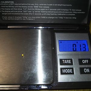 recovered gold on scales