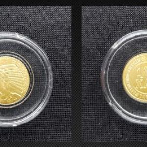Auction 108 - Intrinsic Tender XAU Incuse Gold Round - 0.1oz