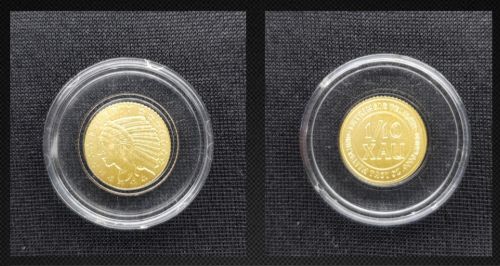 Auction 108 - Intrinsic Tender XAU Incuse Gold Round - 0.1oz