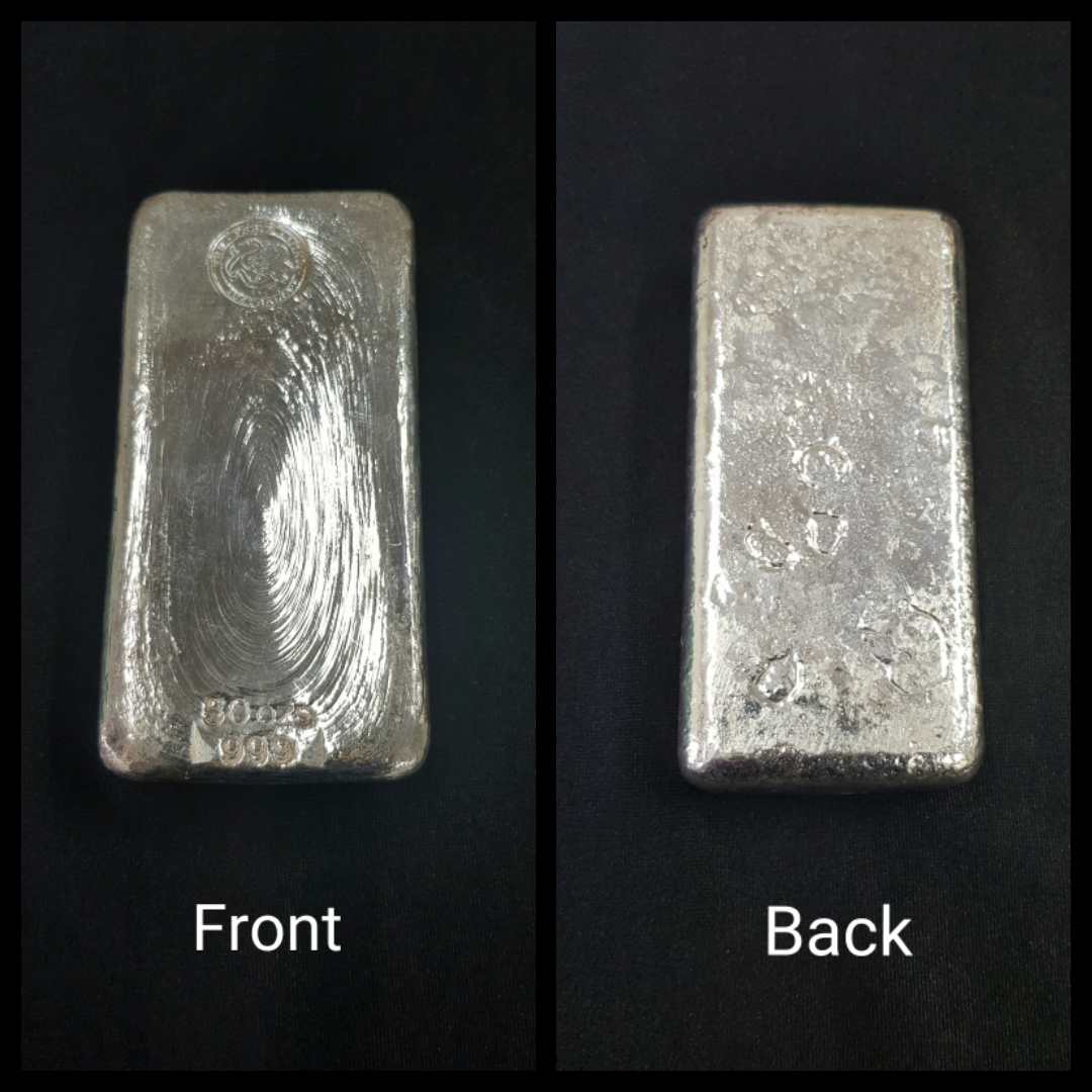 Auction 111 - Vintage Perth Mint Silver Cast Bar - 50 Oz