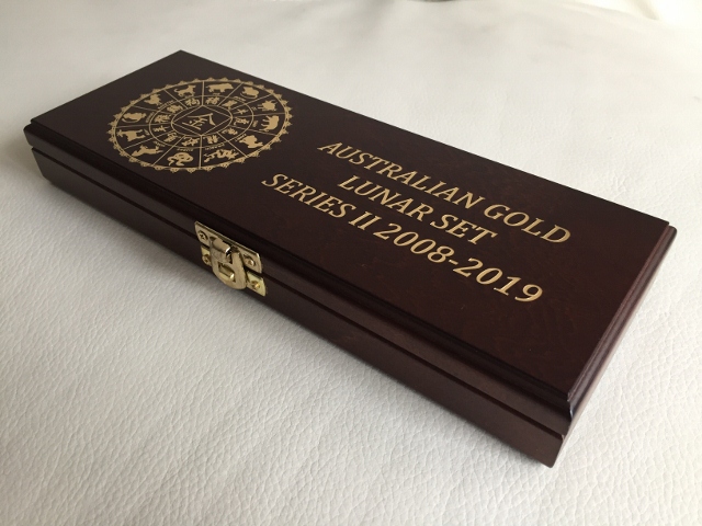 Coin Box 5 coin gold Lunar Series 2 coin box (Pic 1)