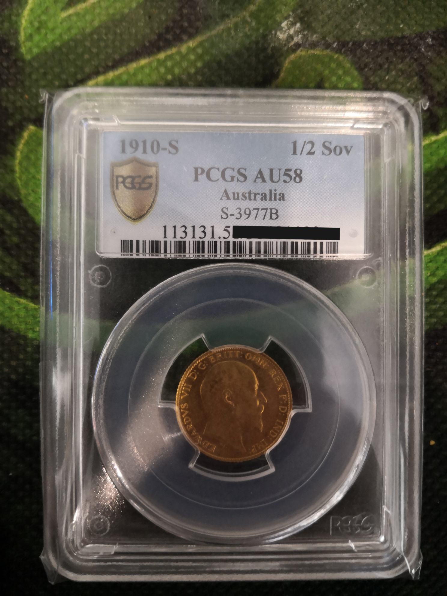 PCGS AU58 1910-S Half Sovereign