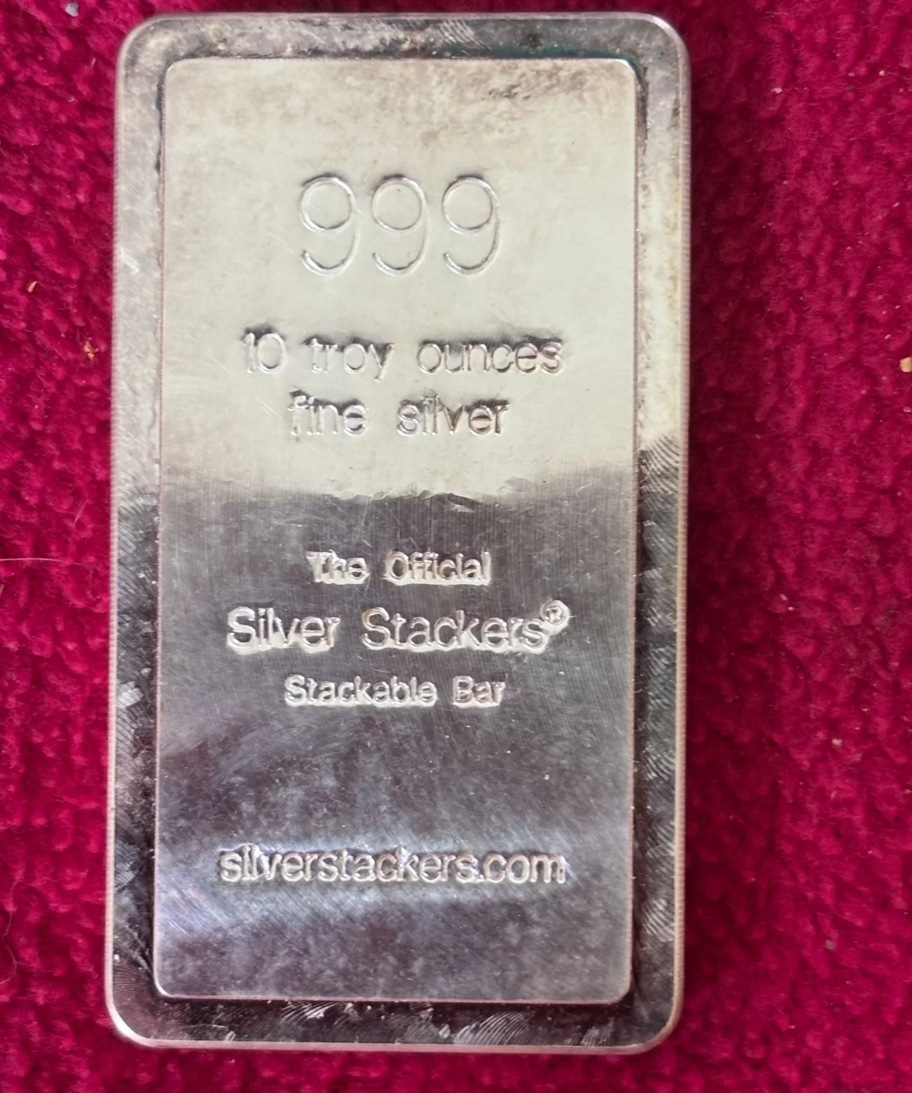 Silverstacker.com 10oz silver bar